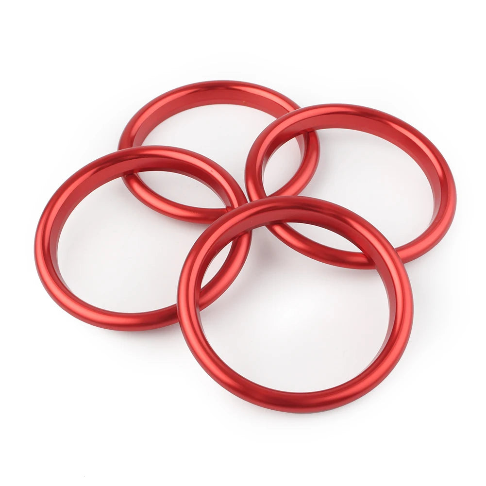 Accessori per la decorazione dell'auto Anello di copertura della presa d'aria 4 pezzi per Audi