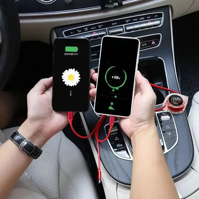3 In 1 Micro USB Tipo C Cavo di Ricarica Multi Caricatore Per Audi sline A1 A2 A3 A4 A5 A6 A7 A8 Q1 Q2 Q3 Q4 Q5 Q6 Q7 Q8 TT S5 B8
