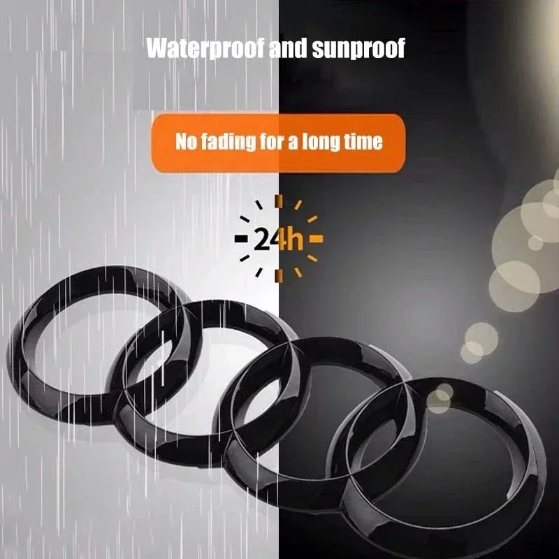 Accessori auto per Audi, Anello Griglia anteriore Badge Copertura Baule posteriore Vano adesivo