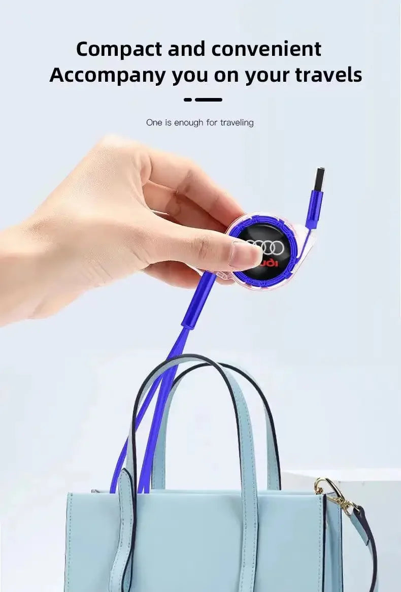 3 In 1 Micro USB Tipo C Cavo di Ricarica Multi Caricatore Per Audi sline A1 A2 A3 A4 A5 A6 A7 A8 Q1 Q2 Q3 Q4 Q5 Q6 Q7 Q8 TT S5 B8