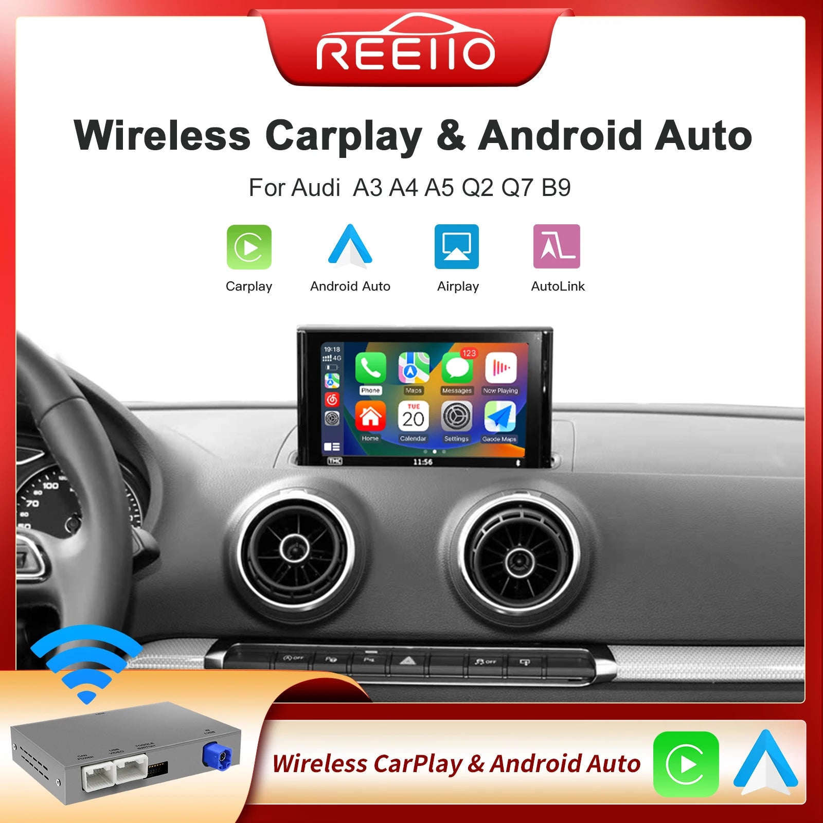 CarPlay wireless per Audi, interfaccia Android automatica per Audi