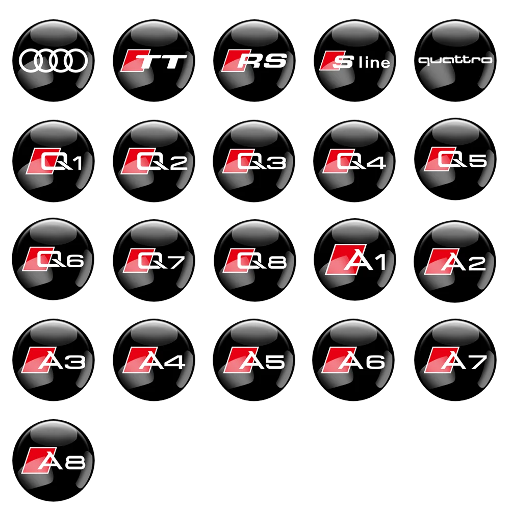 3D Metallo Auto Ruota Tappo Della Valvola Della Gomma Copertura Della Stelo D'aria Per Audi