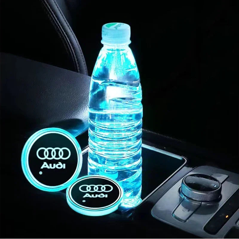 7 colori LED portabicchieri per auto luce luminosa sottobicchiere tazza d'acqua per Audi Sline A3 A4 A5 A6 A7 A8 Q3 Q5 Q7 S3 S4 S5 S6 S7 B6 B7