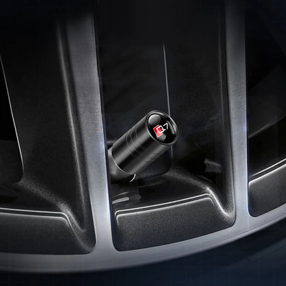 3D Metallo Auto Ruota Tappo Della Valvola Della Gomma Copertura Della Stelo D'aria Per Audi