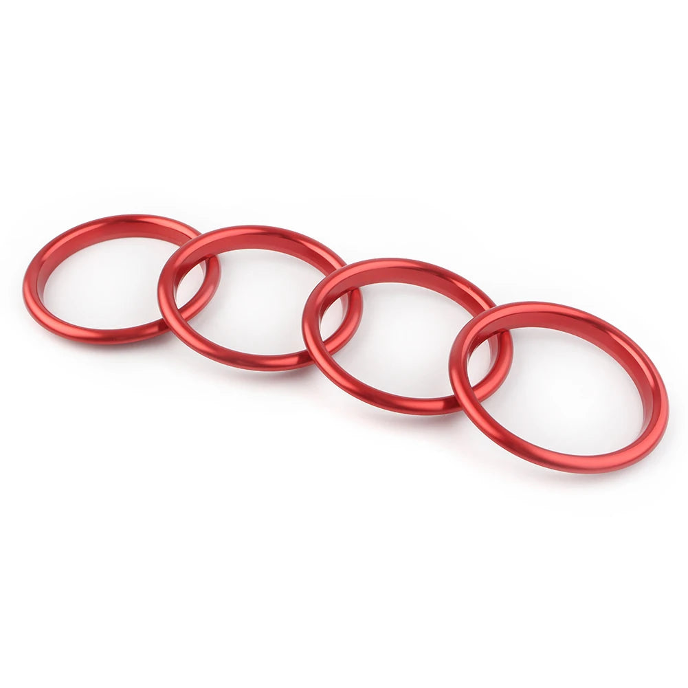 Accessori per la decorazione dell'auto Anello di copertura della presa d'aria 4 pezzi per Audi