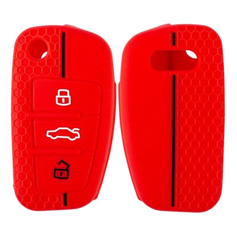 1 pz copertura portachiavi in silicone per auto per Audi A1 A3 A6 C5 C6 Q3 Q2 Q7 TT TTS R8 S3 S6 RS3 RS6 A4