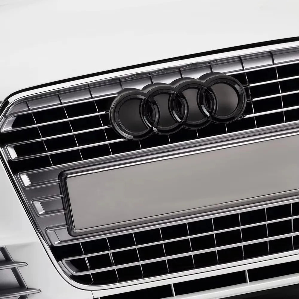 Accessori auto per Audi, Anello Griglia anteriore Badge Copertura Baule posteriore Vano adesivo