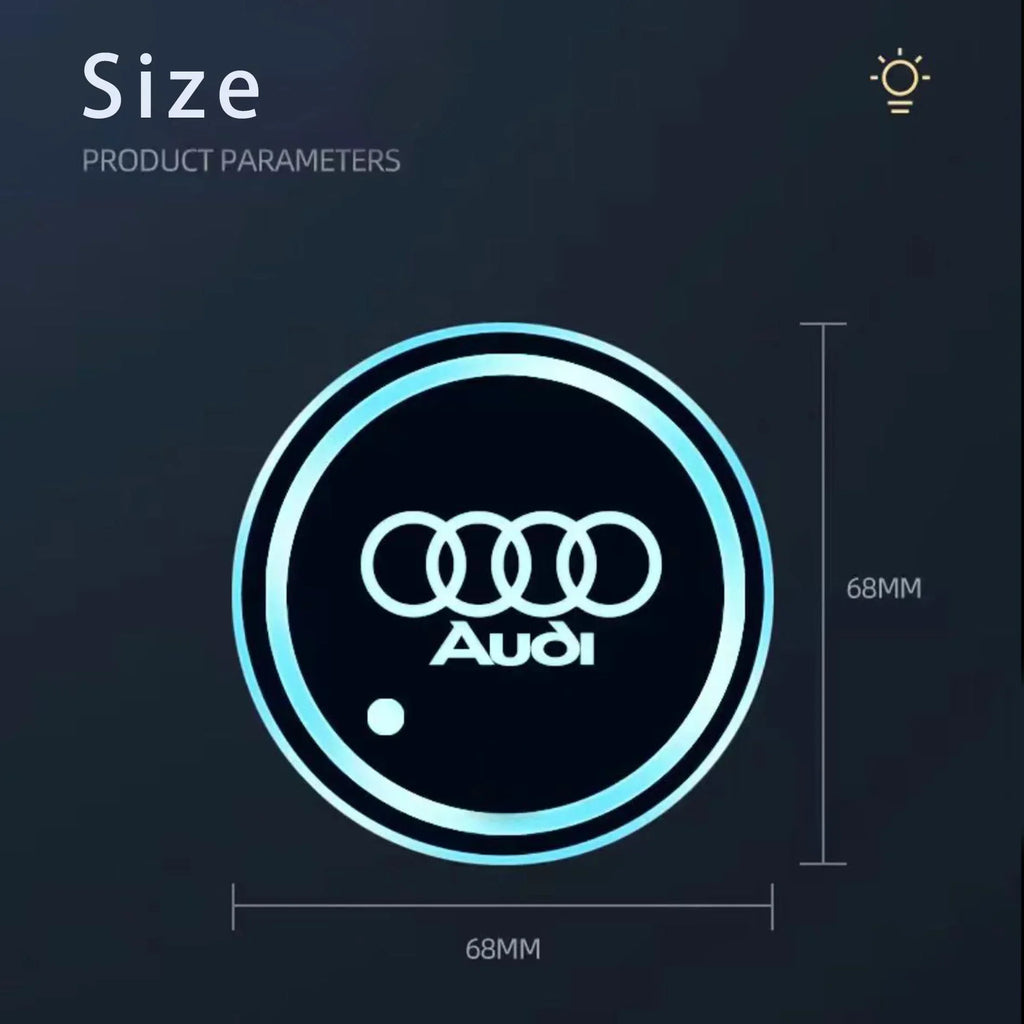 7 colori LED portabicchieri per auto luce luminosa sottobicchiere tazza d'acqua per Audi Sline A3 A4 A5 A6 A7 A8 Q3 Q5 Q7 S3 S4 S5 S6 S7 B6 B7