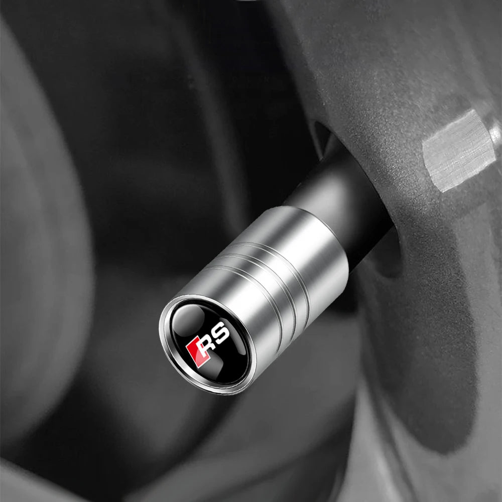 3D Metallo Auto Ruota Tappo Della Valvola Della Gomma Copertura Della Stelo D'aria Per Audi