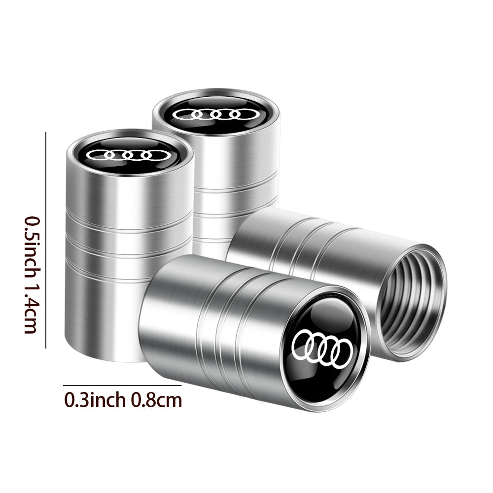 3D Metallo Auto Ruota Tappo Della Valvola Della Gomma Copertura Della Stelo D'aria Per Audi