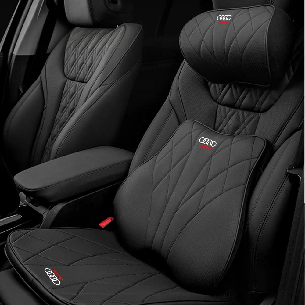 Auto Traspirante Cuscino del Sedile Memory Foam Poggiatesta Schienale Lombare Cuscino Per Audi